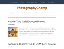 Tablet Screenshot of photographychamp.com